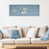 thumbnail of Raumzutaten Wandbild Deko Holz "Yoga" 80x30cm Poorna Bhujangasana - Königskobra
