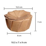 thumbnail of LELU - CA407DK - (Pack de 150 ud) - Recipiente descartável para entrega premium LOTUS - 350 ml -  10,5 x 7 cm (8 cm Ø base) - Bege