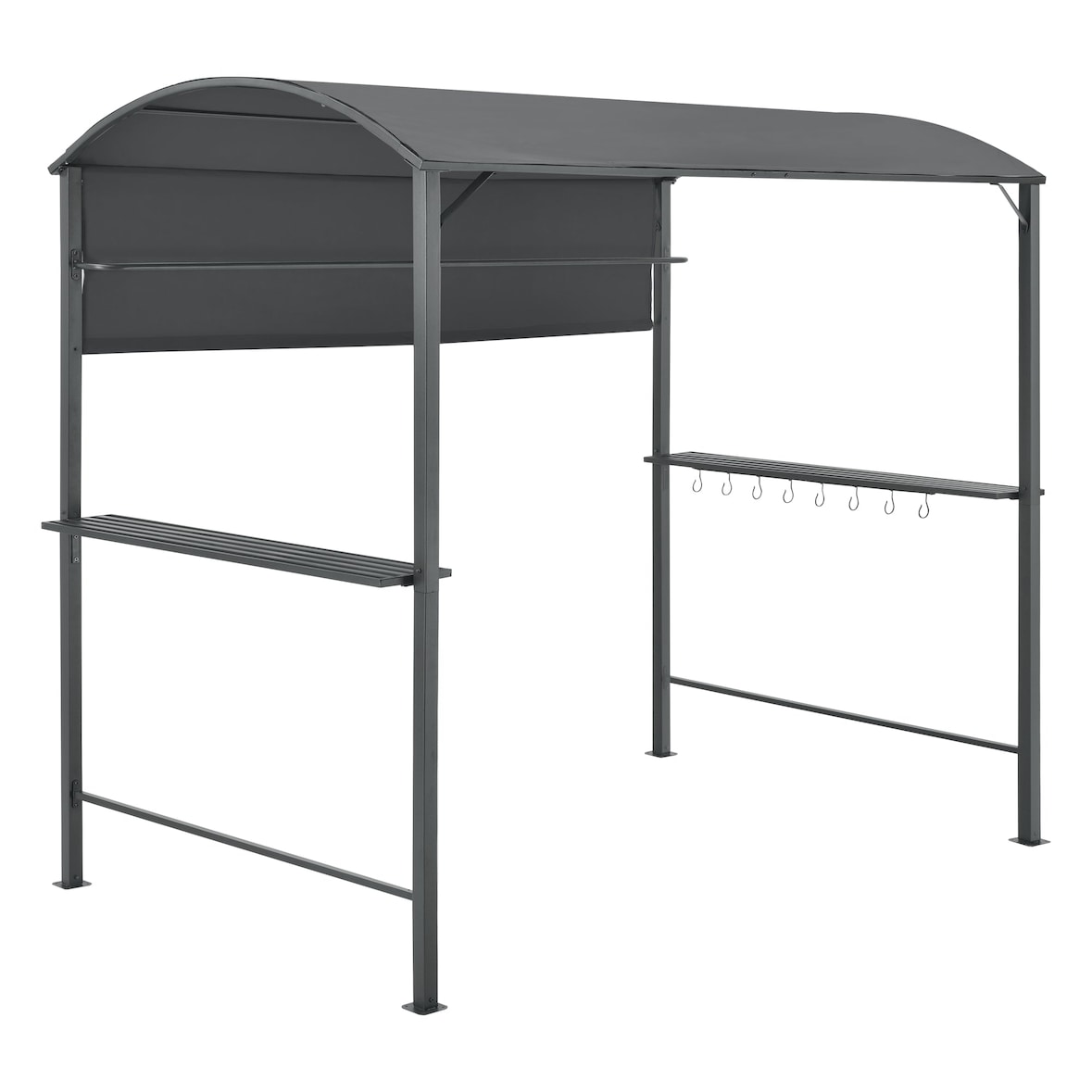 Helloshop26 - Tonnelle pavillon de barbecue 215 x 220 x 140 cm anthracite gris foncé 03_0008739
