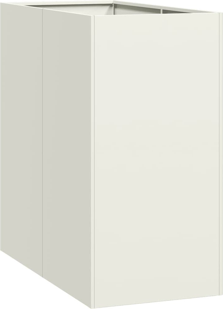 vidaXL Pflanzgefäß Weiß 40x80x80 cm Stahl