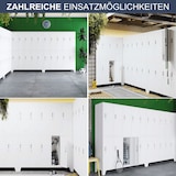 thumbnail of Umkleideschrank Spind BERLIN - 10 Abteile, Etikettenhalter Lüftungsschlitze | Umkleidespind Schließfachschrank Garderobenspind, 172x136x45cm Weiß