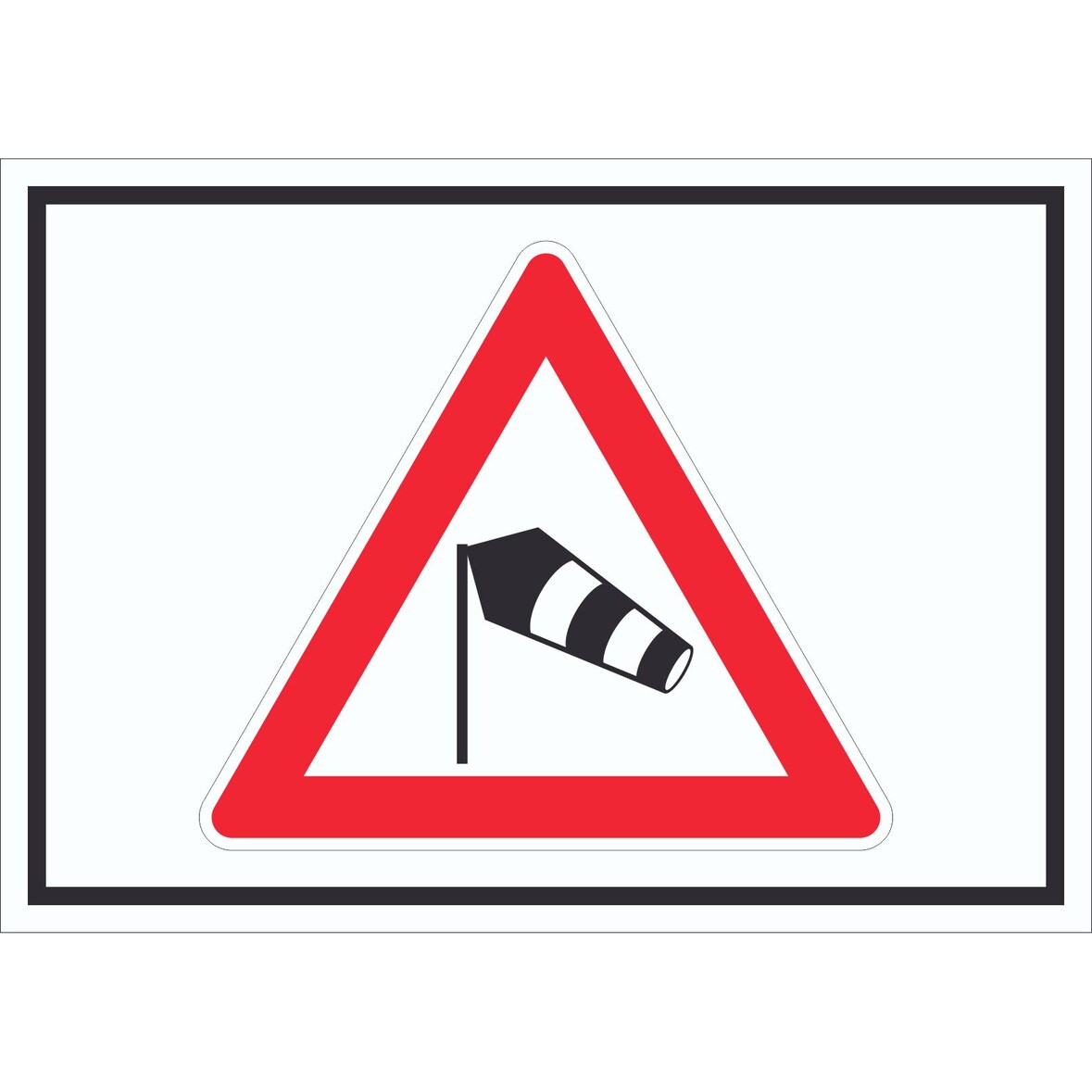 Schild Achtung Seitenwind Symbol A0 (841x1189mm)