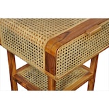 thumbnail of SIT Möbel Mesa de cabeceira | 1 gaveta, 1 prateleira | Madeira de teca com trama de rattan | natureza | L 48 x P 45 x A 60 cm | 07959-01