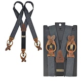 thumbnail of Sir Redman Hosenträger Work Service Herren Damen mit Clips und Lederlaschen für Knöpfe (black - schwarz)