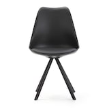 thumbnail of Set di 2 sedie da pranzo Cross stile nordico nero, 54 x 49 x 84 cm