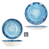thumbnail of Marina 12tlg Tafelservice Porzellan 6 Pers blaue Speiseteller Suppenteller