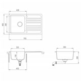 thumbnail of Granitspüle mit Abtropffläche Reversibel | vidaXL : Farbe - Cremeweiß