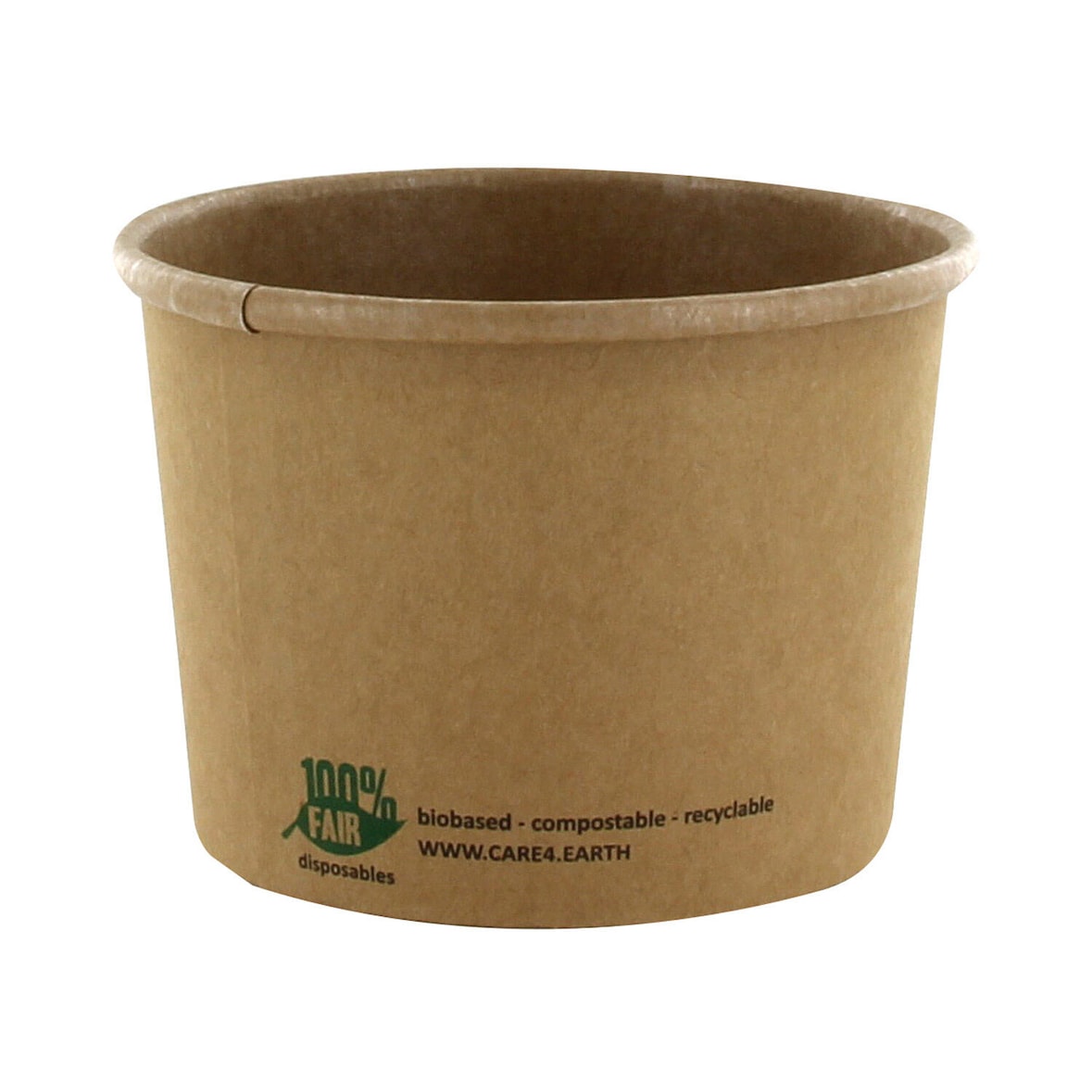 125x PAPSTAR Bio-Suppenbecher Pappe rund 350 ml braun biologisch abbaubar