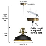 thumbnail of Bamyum Industrial Schwarz Esstischlampe Pendelleuchte