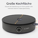 thumbnail of KLAMER Crepes Maker, Große Backfläche mit 33cm Ø, antihaftbeschichtete Platte, inkl. Teigverteiler und Wender aus Holz, Crepes Eisen für Crepes, Panc…