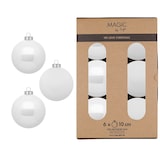 thumbnail of 6 Weihnachtskugeln Glas 10cm matt & glänzend Christbaumkugeln Weihnachtsbaumkugeln Groß Christbaumschmuck Weihnachtsbaumschmuck Deko Weiß