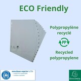 thumbnail of Exacompta - Réf. 1715E - Carton de 20 Intercalaires en PP recyclé gris - 15 onglets imprimés numériques de 1 à 15 - A4