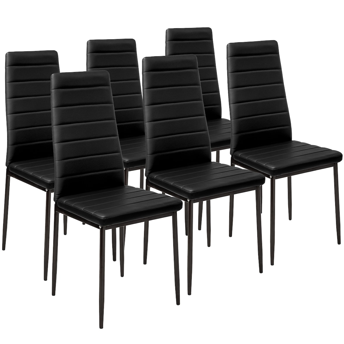 tectake Sillas de comedor THOMAS  negro - 401848