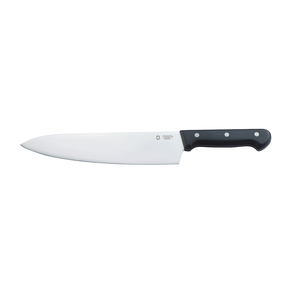 METRO Professional Cuchillo de chef, con 3 remaches, 230 mm, mango negro ergonómico