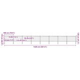 thumbnail of vidaXL Gartenzaun mit Bögen Stahl 1426 x 120 cm Schwarz