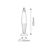 thumbnail of Licht-Erlebnisse Lavalampe Jenny Lila Orange 42cm Retro Tisch Lampe Stimmungslicht