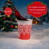 thumbnail of DeinPack 50 Glühweinbecher 200 ml – Winter Pappbecher mit Schneeflocken Motiv