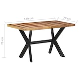 thumbnail of Mesa de comedor de madera acacia acabado miel 140x70x75 cm