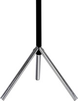 thumbnail of PROREGAL Schicker minimalistischer Garderobenständer mit 4 Aluminiumhaken | Höhe 180cm | Schwarz, Haken verchromt