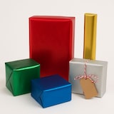 thumbnail of Metallic cadeaupapier - Uni kleuren inpakpapier voor Kerst - 150 x 70 cm - 5 rollen