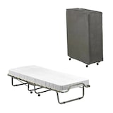 thumbnail of Dmora Letto pieghevole Dpiate, Brandina con rete 15 doghe, Materasso incluso, Lettino salvaspazio, 100% Made in Italy, 80x190h39 cm, Cover inclusa