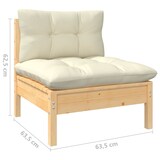 thumbnail of vidaXL 13-tlg. Garten-Lounge-Set mit Creme Kissen Kiefernholz