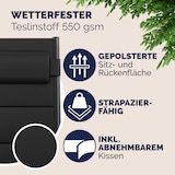 thumbnail of CASARIA® Alu Gartenstühle 2er Set Gepolstert 8-Fach Verstellbar Anthrazit