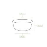 thumbnail of BIOZOYG Salatschale 300 Stück 400 ml weiß Suppenschalen Einwegschalen Einweggeschirr Deli Container Bowl to go Kartonschale Einweg Suppenbehälter