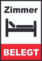 thumbnail of Zimmer belegt Hochkant Schild A3 (297x420mm)