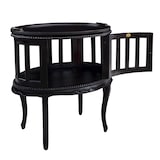 thumbnail of SIT Möbel Teekästchen | 2 Türen, 1 abnehmbares Tablett | Akazie antikfinish | Türen Facettenglas | B 72 x T 48 x H 77 cm | 09567-30 | Serie SAMBA