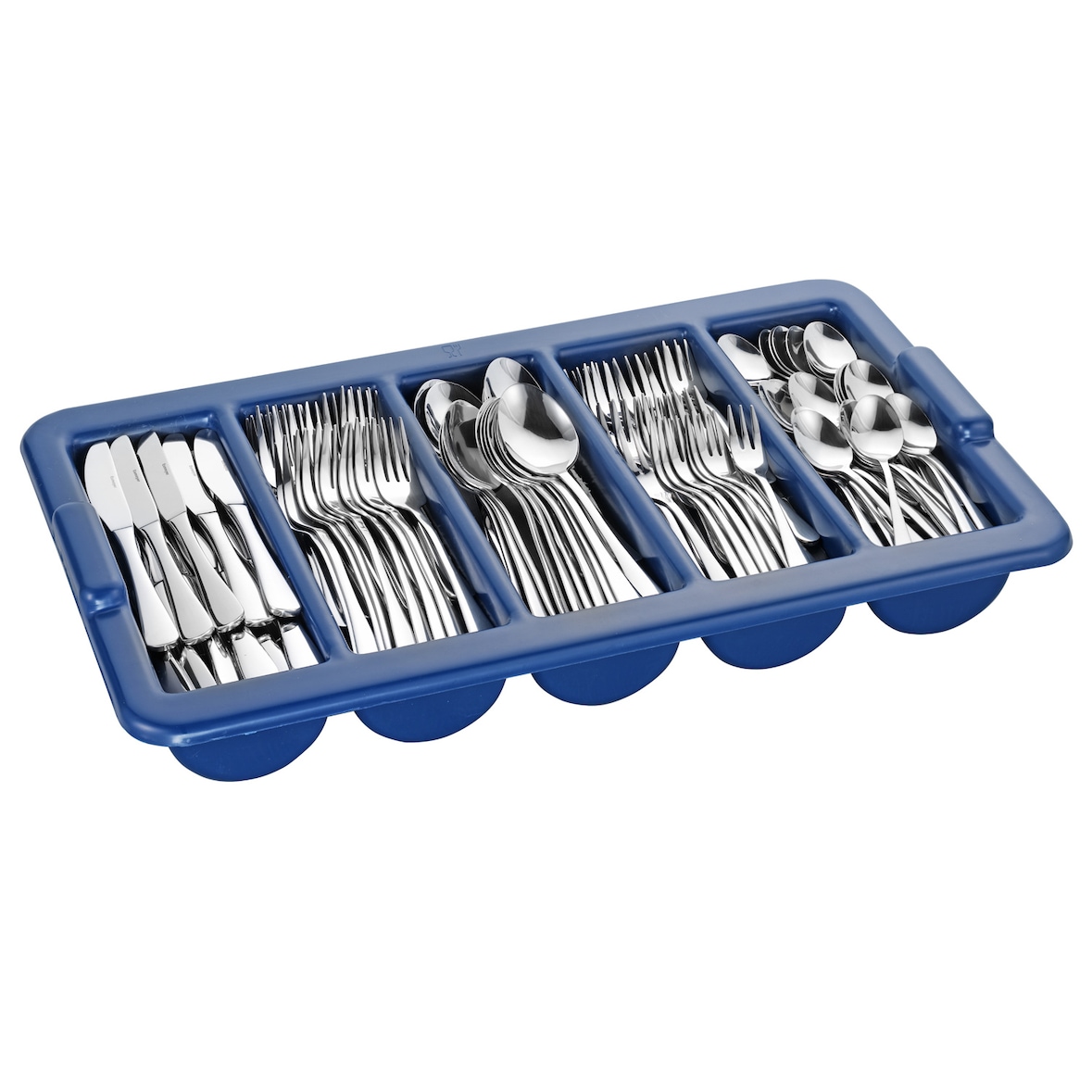 180-tlg. Sparset SYLVIA, Edelstahl 18/0, enthält je 36 Menümesser, Menülöffel, Menügabeln, Kaffeelöffel, Kuchengabeln, 1 Behälter