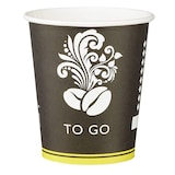 thumbnail of RIOBA Einwegbecher To Go, Pappe, 0.2 l, Ø 8 cm 9.1 cm, schwarz, 50 Stück