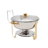 thumbnail of Rechaud / Aquecedor de alimentos para buffet redondo 5L em aço inoxidável dourado