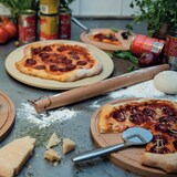 thumbnail of Boska Pizzabrett Amigo L / Pizzateller / Holzbrett / Buchenholz / Mit Saftrinne / Auch als Servierbrett / Rund ⌀34cm