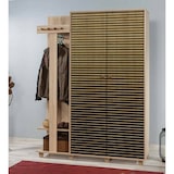 thumbnail of Dmora Eingangsmöbel Dpionett, Moderner Eingang, Wandgarderobe, Multifunktions-Aufbewahrungskonsole, 135x36h194 cm, Eiche