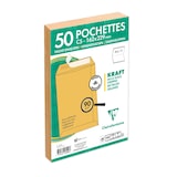 thumbnail of Clairefontaine 500x Versandtaschen haftklebend Kraft 162x229mm/C5 90g - Braun 5742C