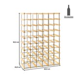 thumbnail of PROREGAL Modulares Weinregal VINOTECA MOD METAL | HxBxT 92,5x62,5x24,5cm | 6x9 Flaschen | Massives Kiefernholz | Natur | Flaschenregal