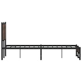 thumbnail of vidaXL Metallbett ohne Matratze Braun Eichen-Optik 120x190 cm