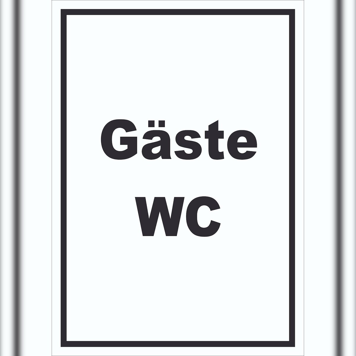 HB-Druck Gäste WC Schild mit Text Toilette hochkant A0 (841x1189mm)