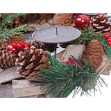 thumbnail of Adventskranz HWC-H49, Weihnachtsdeko Adventsgesteck Gesteck, Holz FSC®-zertifiziert rund Ø 33cm ~ inkl. 4x Kerzen rot