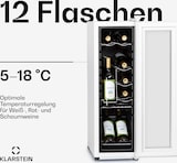 thumbnail of Klarstein Shiraz 12 Slim Uno Weinkühlschrank 32l/12Fl.Touch 85 W 5-18 °C LED Weißes Glas