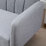 thumbnail of Sofá Cama de 2 Plazas Tela con Respaldo Ajustable en 3 Posiciones y Patas de Madera Sofá Doble Convertible en Cama para Salón Oficina 173x75x73 cm