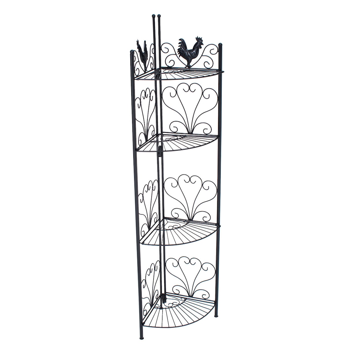 klappbares Eckregal Marie aus Eisen schwarz