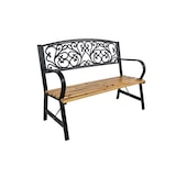 thumbnail of CRO Panca in acciaio con seduta in legno e schienale in ghisa - tubi struttura 40x20x0,9mm - cm 120x87 h. cm. 87