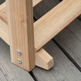 thumbnail of Outsunny puente de jardín de madera con pasamanos de cadenas metálicas puente decorativo para estanque carga 5 kg para patio 100x32x48 cm natural