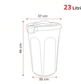 thumbnail of Jerrycan mit Deckel, 23 Liter, Taubengrau, mit Griffen und Clipverschluss