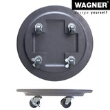 thumbnail of WAGNER Pflanzenroller STONE Ø 34 x 7,5 cm, außen&innen, Beton, Ornamente, schiefer, Bremsen, Tragkraft 100 kg - 20090201