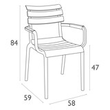 thumbnail of SIESTA EXCLUSIVE Lot 4 chaises d’extérieur Paris Gris foncé