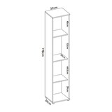 thumbnail of Dmora Mehrzweckschrank Lagalb, Multifunktionales Aufbewahrungselement, 1-türiger Kleiderschrank, 39x35h190 cm, Eiche