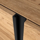 thumbnail of Móvel de TV, 315x61x35 cm, Para televisores até 80", Lareira eléctrica XXL, Design industrial, Carvalho e preto